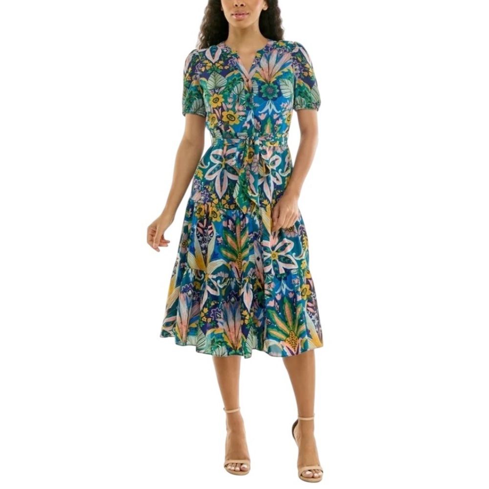 NWT Nanette Lepore Floral Midi Dress. $148 Retail Sz. XS